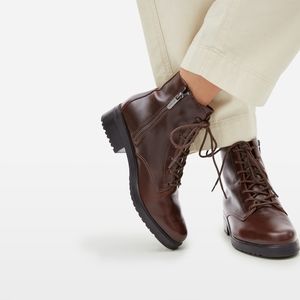 Everlane modern utility lace up boots
